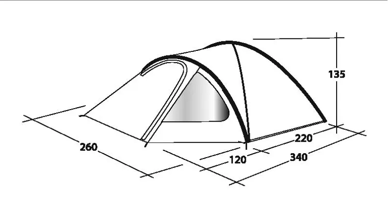 Outwell Cloud 4 Tent - DEMO MODEL-1